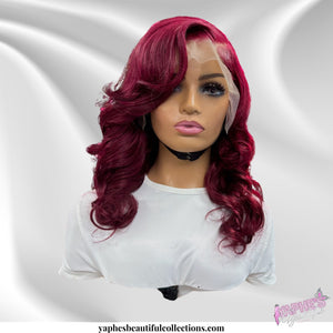 Brazilian Lace Frontal Wig 14” (Custom Color Red)